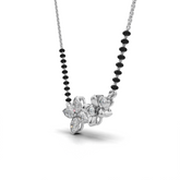 Diamond Mangalsutra Pendant - Floral Design